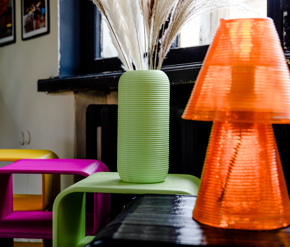 3D-printed furniture objects